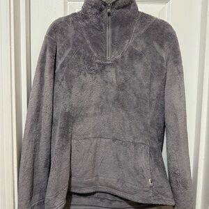 Gray Women's North Face quarter zip